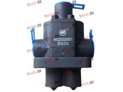 Клапан управления КПП (2 штока+3 отв. под трубки) H3 HOWO (ХОВО) WG2203250001 фото 1 Нижневартовск